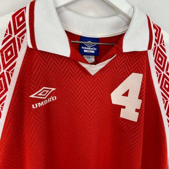 Vintage Umbro Red Soccer Jersey - Adult Size XL - Picture 3 of 6